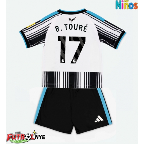 Camiseta Newcastle United Bazoumana Toure #17 Primera Equipación para niños 2026-27 manga corta (+ pantalones cortos)
